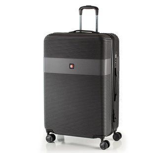 Валіза Swissbrand Cairo (M) Black (SWB_LHCAI001M) 65 л ABS-пластик 4 колеса TSA замок для подорожей 3.6 кг DAS301343 фото
