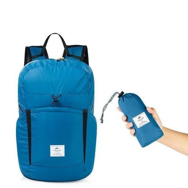 Рюкзак компактний Naturehike Ultralight NH17A017-B 22 л чорний вага 170 г матеріал 30D нейлон водонепроникний 6927595725092 фото