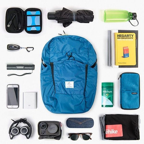 Рюкзак компактний Naturehike Ultralight NH17A017-B 22 л чорний вага 170 г матеріал 30D нейлон водонепроникний 6927595725092 фото