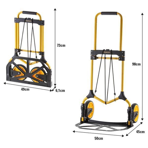 Візок вантажний складний STANLEY SXWT-FT582 вантажопідйомність 100 кг розмір платформи 49х28 см чорний новий SXWT-FT582 фото