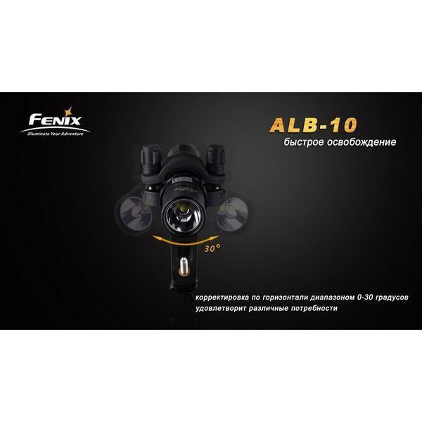 Велосипедне кріплення Fenix ALB-10 регулювання напрямку світла гарантія 12 місяців чорний універсальний IP65 ALB-10 фото