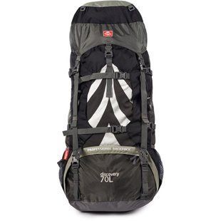 Рюкзак туристичний Naturehike NH70B070-B 70 л + 5 л чорно-сірий ергономічна конструкція вага 1.8 кг для трекінгу та походів 6927595709009 фото