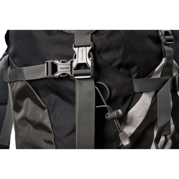 Рюкзак туристичний Naturehike NH70B070-B 70 л + 5 л чорно-сірий ергономічна конструкція вага 1.8 кг для трекінгу та походів 6927595709009 фото