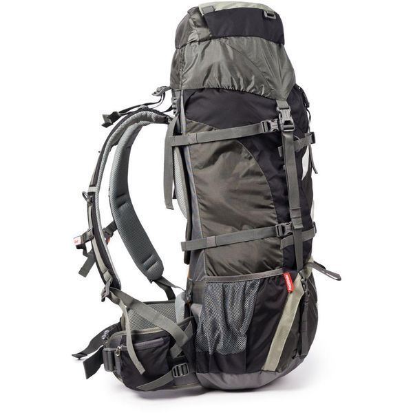Рюкзак туристичний Naturehike NH70B070-B 70 л + 5 л чорно-сірий ергономічна конструкція вага 1.8 кг для трекінгу та походів 6927595709009 фото