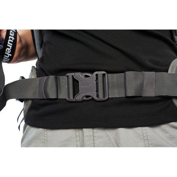 Рюкзак туристичний Naturehike NH70B070-B 70 л + 5 л чорно-сірий ергономічна конструкція вага 1.8 кг для трекінгу та походів 6927595709009 фото