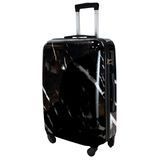 Чемодан Semi Line 24" (M) Чорний Мрамор T5730-2 з кодовим замком 63 л на 4 колесах для подорожей АБС-пластик 3.3 кг DAS303337 фото