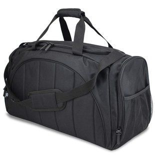 Сумка дорожня Semi Line 47 Black для фітнесу та подорожей водостійка 47 л 600D Polyester PVC м'які підкладки чорна DAS302161 фото