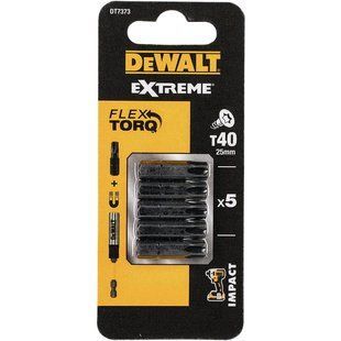 Набір біт DeWALT DT7373 тип шліца Torx довжина 25 мм кількість 5 шт. стан новий тип 1/4" DT7373 фото