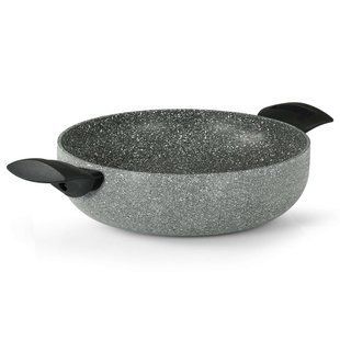 Сотейник Flonal Pietra Viva 32 см PV8PH3270 з антипригарним покриттям Magma-Tech для смаження товсті стінки колір темно-сірий DAS301938 фото