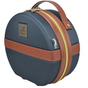Б'юті-кейс Semi Line 5L Blue/Brown (T5672-1) для ручної поклажі ABS-пластик із дзеркалом та ремінцем 24x23x13 см 3 відділення DAS302673 фото