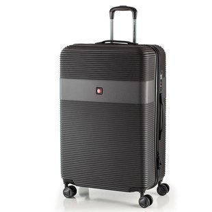 Чемодан Swissbrand Cairo (L) чорний (SWB_LHCAI001L) з TSA замком 4 колеса ABS-пластик об'єм 97 л для подорожей гарантія 3 роки DAS301344 фото