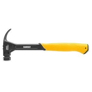 Молоток CURVE-CLAW суцільнометалевий вага головки 567 г DeWALT DWHT51009-0 довжина 355 мм антивібраційна рукоятка DWHT51009-0 фото