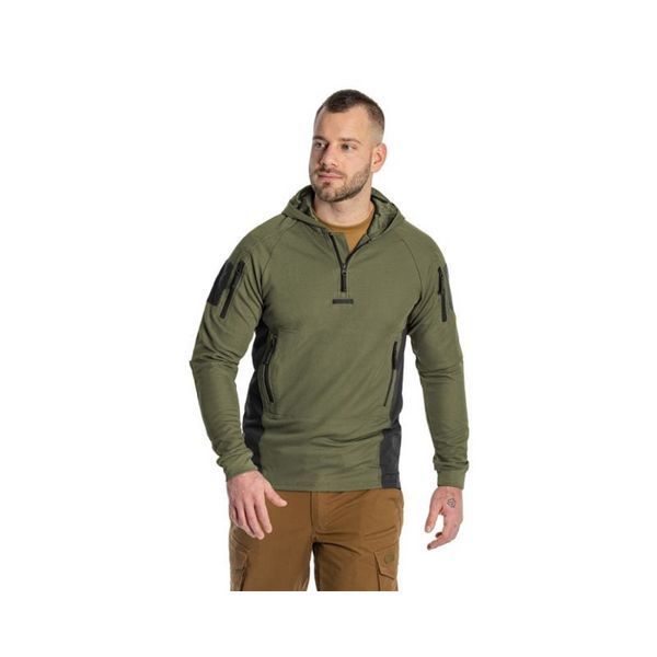 Кофта тактична Helikon-Tex RANGE HOODIE - TopCool оливковий розмір M для військових весна/осінь 459 г BL-BRH-TC-0201A-B04 фото