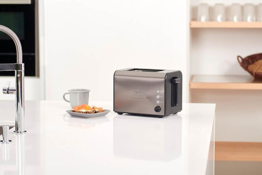Тостер BLACK+DECKER BXTO900E потужність 900 Вт 7 режимів 2 отделения нержавеющая сталь вес 1.38 кг BXTO900E фото