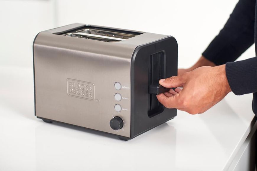 Тостер BLACK+DECKER BXTO900E потужність 900 Вт 7 режимів 2 отделения нержавеющая сталь вес 1.38 кг BXTO900E фото