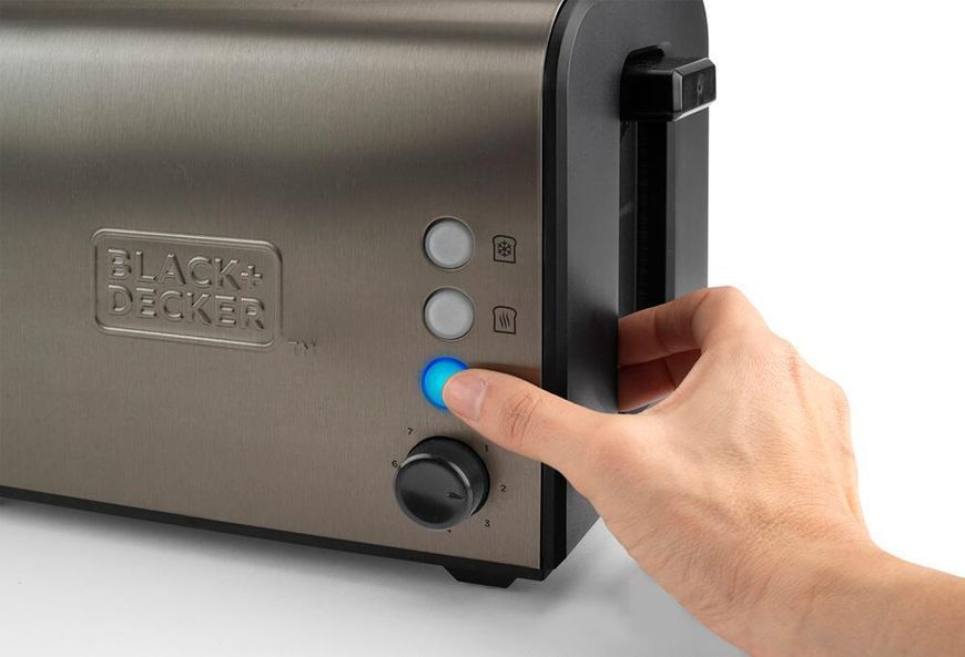 Тостер BLACK+DECKER BXTO900E потужність 900 Вт 7 режимів 2 отделения нержавеющая сталь вес 1.38 кг BXTO900E фото