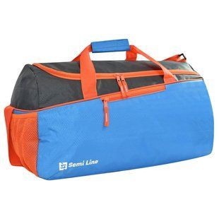 Дорожня сумка Semi Line 38 Blue/Grey/Orange (BSL146) для фітнесу та подорожей об'єм 38 л водостійкий матеріал RipStop DAS302579 фото