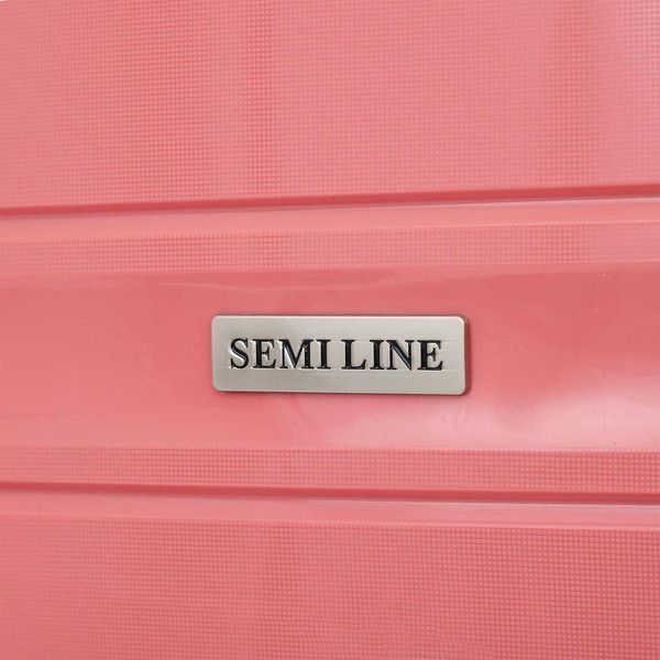 Чемодан Semi Line 20" (S) Рожевий (T5615-1) легкий поліпропіленовий для ручної поклажі 31 л з кодовим замком 4 колесами 2.15 кг DAS302308 фото