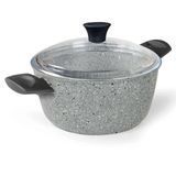 Гарячий посуд Flonal Dura Induction 4.3 л з кришкою Pyrex антипригарне покриття Magma-Tech Plus алюміній для всіх типів плит DAS301929 фото