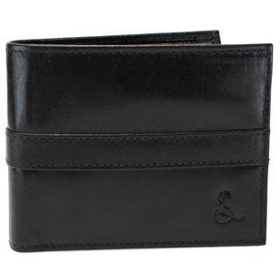 Чоловіче шкіряне портмоне Semi Line RFID Чорне P8265-0 з захистом від сканування 4 слоти для карт у подарунковій упаковці DAS303153 фото