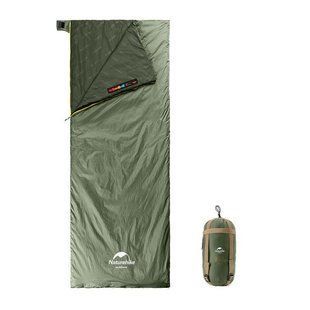 Спальник надлегкий Naturehike Summer LW180 NH21MSD09 лівий (15&deg;C) p-p M зелений вага 680 г розмір 190*75 см компактний дизайн 6927595777930-L фото