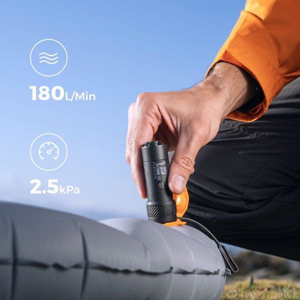 Портативний міні-насос Flextail Zero Pump чорний вага 33 г робочий тиск 2.5 кПа продуктивність 180 л/хв ZP650cht-BK-i фото