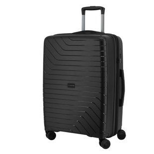 Чемодан Swissbrand Eden (M) Black (SWB_LHEDE001M) - поліпропіленовий об'єм 78 л TSA замок 4 колеса гнучка конструкція DAS302504 фото