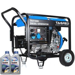 Дизельний генератор TAGRED TA4100D чорний потужність 4.1 кВт розміри 90x65x67 см вага 86 кг TA4100D фото