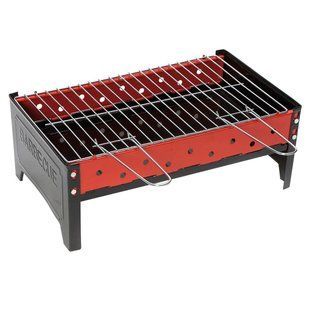 Гриль вугільний Bo-Camp Compact Black/Red 8108357 складний з сталі з решіткою для кемпінгу та пікніка 1.5 кг 440х250х170 мм DAS302026 фото