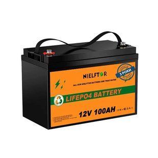 Літій-залізо-фосфатний акумулятор NIELFTOR LiFePO4 12.8V 100 Ah Smart (1280Wh) (BMS 100A) Гарантія 36 міс. Колір Чорний. Bluetoot 123000801 фото
