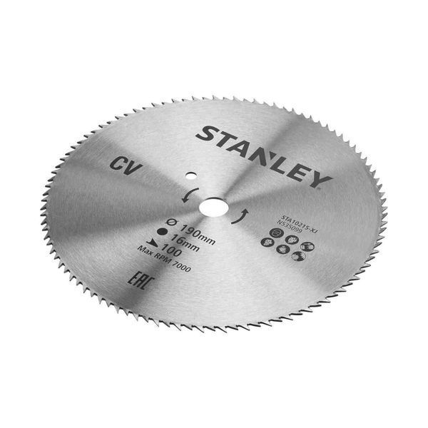 Диск пилковий CV STANLEY STA10215 діаметр 190 мм кількість зубів 100 новий твердосплавний диск STA10215 фото