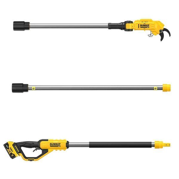 Ножиці садові - секатор зі штангою акумуляторний DeWALT DCMPP569P1 ємність акумулятора 5 Аг діаметр нарізання 38 мм довжина штанг DCMPP569P1 фото