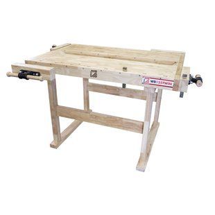 Столярний верстак Holzmann WB 155TWIN висота 860 мм навантаження до 150 кг 4 затиска для заготовок товщина стільниці 22 мм WB155TWIN фото