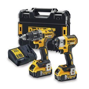 Набір з двох інструментів безщіткових DeWALT DCK268P2T акумулятор 5 Аг вага 6.61 кг 18 В Li-Ion DCK268P2T фото