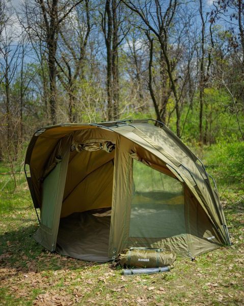Намет Ranger EXP 3-людний Bivvy RA 6608 3-місний водонепроникний оливково-зелений легкий 175x400x330 см 18 кг 3 спальних місця RA6608 фото