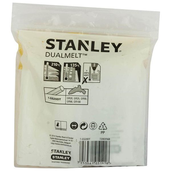 Термоклей DualTemp діаметром 11.3 мм двутемпературний для клейового пістолета STANLEY 1-GS20DT 24 штуки в упаковці 1-GS20DT фото