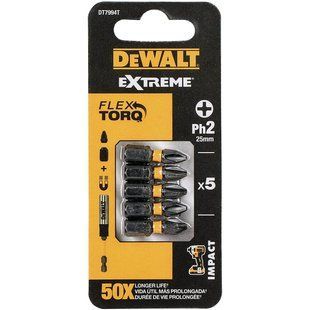Набір біт DeWALT DT7994T тип шліца Phillips довжина 25 мм кількість 5 шт. упаковка блистер DT7994T фото