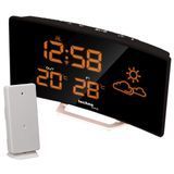 Метеостанція Technoline WS6832 Black: ЖК-дисплей з будильником та прогнозом погоди бездротовий датчик синхронізація DCF77 DAS301783 фото