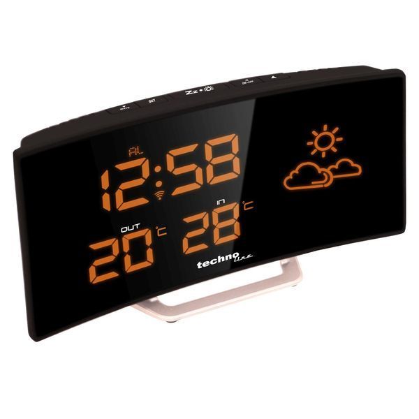 Метеостанція Technoline WS6832 Black: ЖК-дисплей з будильником та прогнозом погоди бездротовий датчик синхронізація DCF77 DAS301783 фото