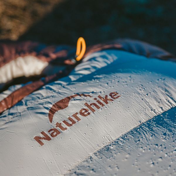 Спальник з натуральним пухом Naturehike Snowbird CNK2550WS014 p-р M темно-коричневий 400 г утеплювач качиний пух 650FP 6927595784402 фото