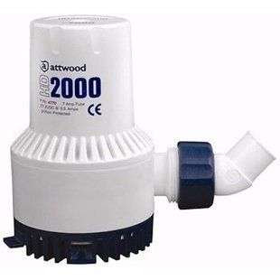 Помпа трюмна занурювальна Attwood HD-2000 12 В 126 л/хв високоінтенсивна стійка до хімікатів Італія/США електричний насос 16.505.12 фото