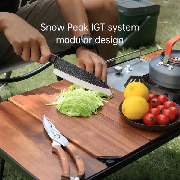 Набір ножів приборів для кемпінгу NexTool Camp Chef з обробною дошкою та точилом 1500 г 6 предметів нержавіюча сталь NE20171 фото