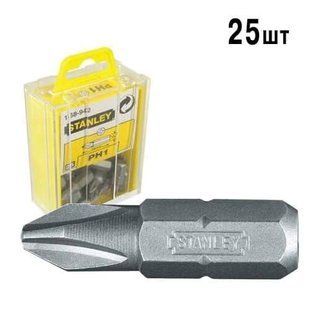 Біта з шестигранним хвостовиком 1/4 під шліц Ph1 довжиною 25 мм STANLEY 1-68-942 для професійного використання 1-68-942 фото
