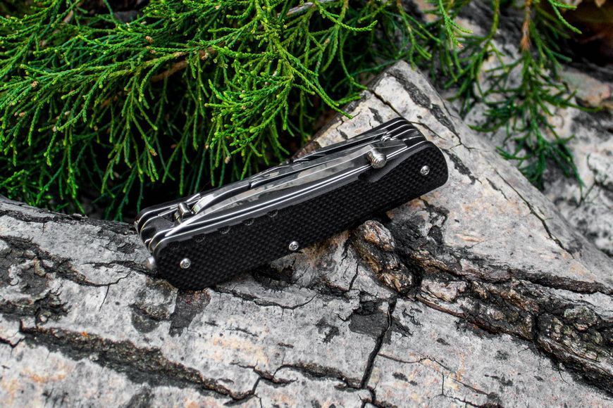 Багатофункціональний ніж Ruike Trekker LD41-B складаний 22 інструменти довжина клинка 85 мм маса 231 г чорний колір LD41-B фото