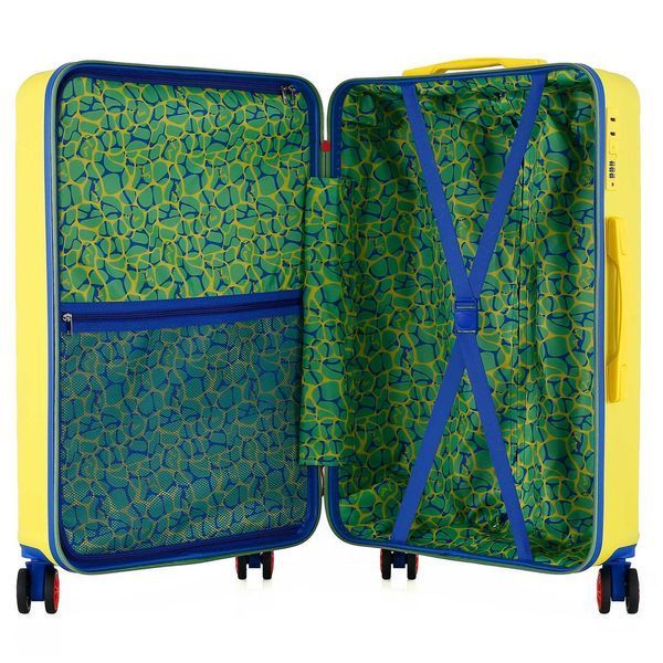 Чемодан Semi Line 24" (M) Жовтий (T5801-2) з кодовим замком та 4 обертовими колесами для подорожей об'єм 69 л вага 3.5 кг DAS303184 фото