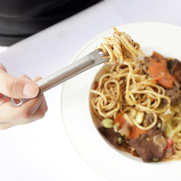 Столовий прилад NexTool Outdoor Spoon Fork NE0124 титан вага 27 г компактний стійкий до корозії для кемпінгу NE0124 фото