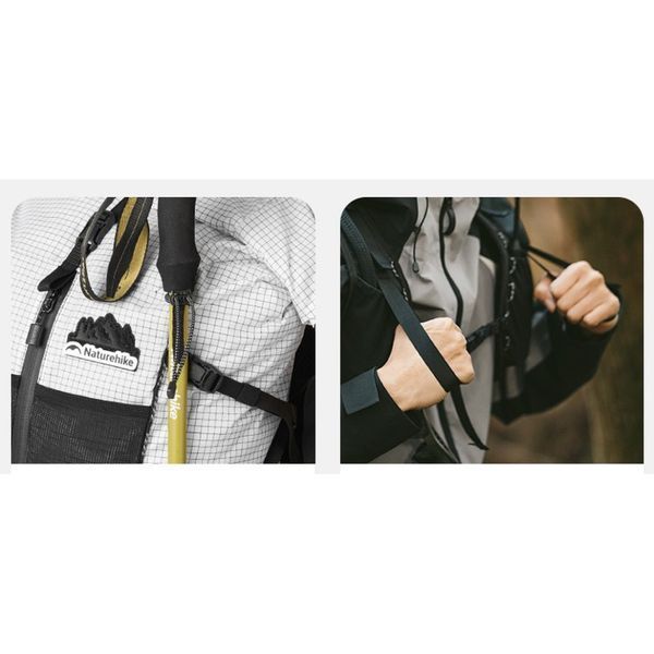 Рюкзак туристичний Naturehike Helium CNK2300016 30+5 л білий з нагрудним та поясним ремінцями 6976507663311 фото