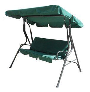 Гойдалки Ranger Relax Green RA 7715 &ndash; садові гойдалки з регульованим навісом оксфорд 180х110х147 см навантаження 150 кг RA7715 фото